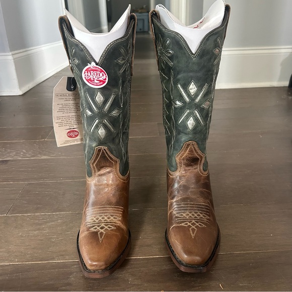 Laredo Passion Flower Western Cowgirl Boots Women’s Floral Embroidered Leather - Picture 4 of 16